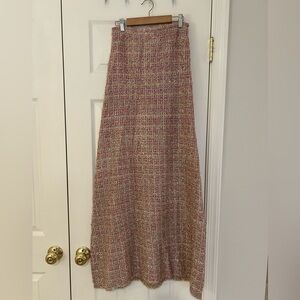 Zara Elegant Pink Tinsel Tweed Dress
